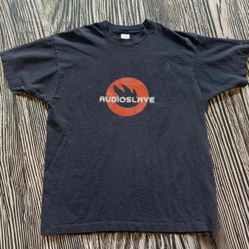 Gildan Black T Shirt Audioslave Black Cotton T Shirt